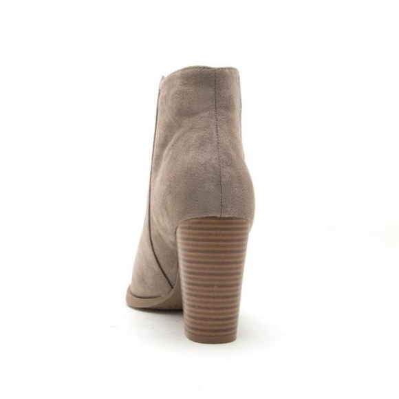 LAST Gray Suede Ankle Booties - Picture 3 of 4